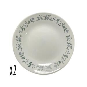 Set of 2 Corelle Country Cottage Blue 6.75” Bread Plates